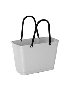Petit cabas gris clair en plastique biosourcé