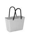 Petit cabas gris clair en plastique biosourcé